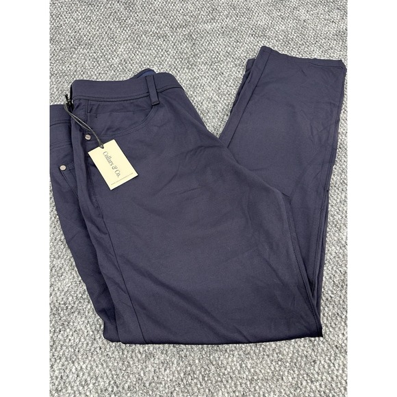 Collars & Co. Other - Collars & Co Men's 36x30 CEO Tech Pull On Pants Chino Navy Blue Stretch - New